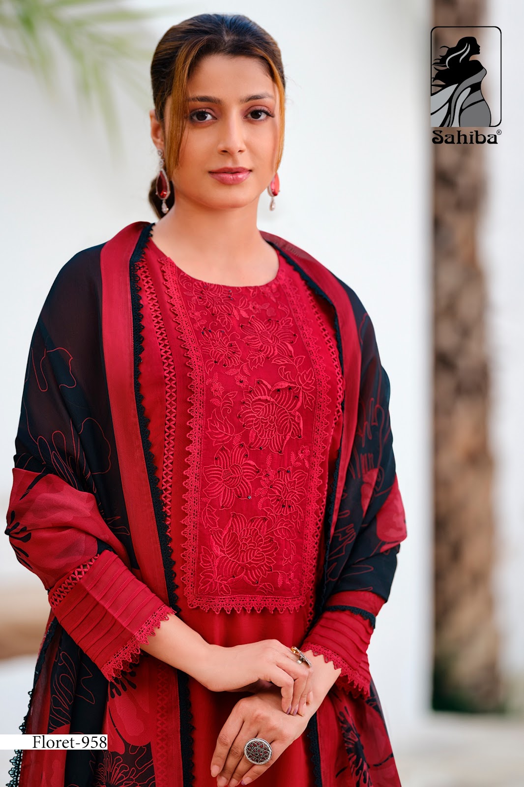 Floret Sahiba Organza Pant Style Suits Supplier Ahmedabad