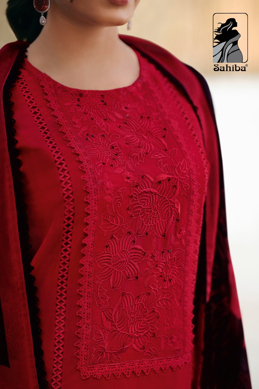 Floret Sahiba Organza Pant Style Suits Supplier Ahmedabad