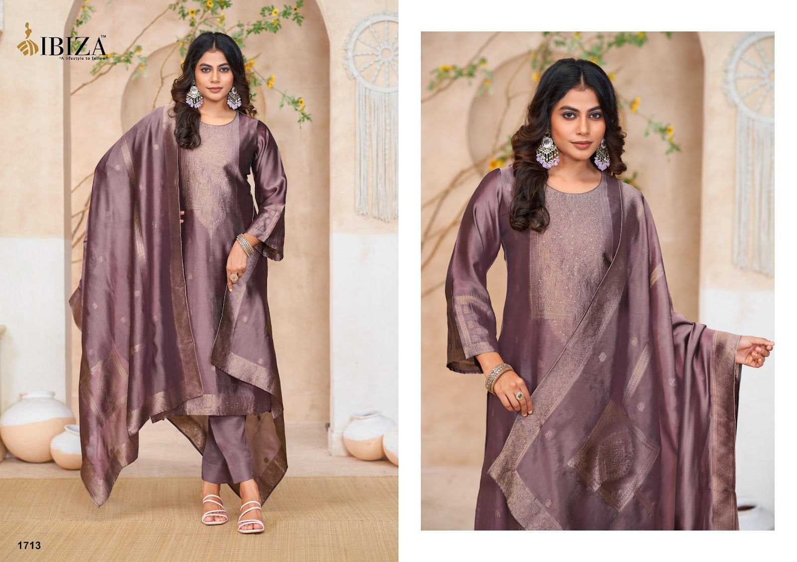 Floria Ibiza Banglori Silk Pant Style Suits Wholesaler Gujarat