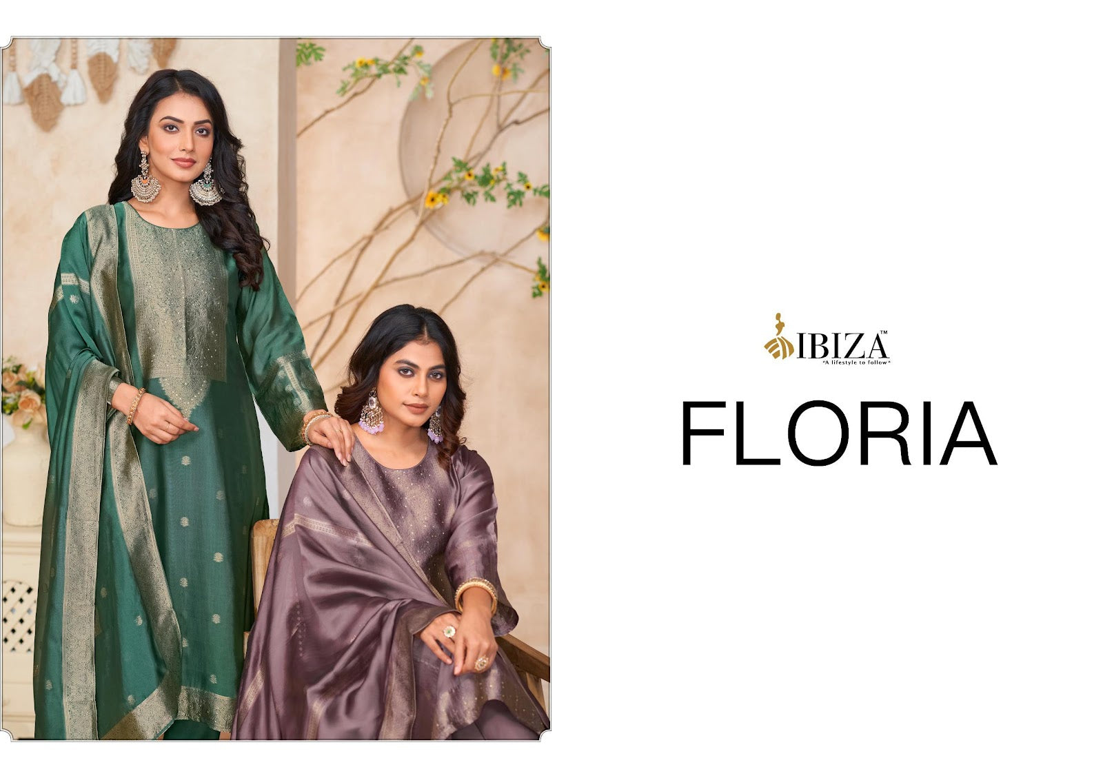 Floria Ibiza Banglori Silk Pant Style Suits Wholesaler Gujarat