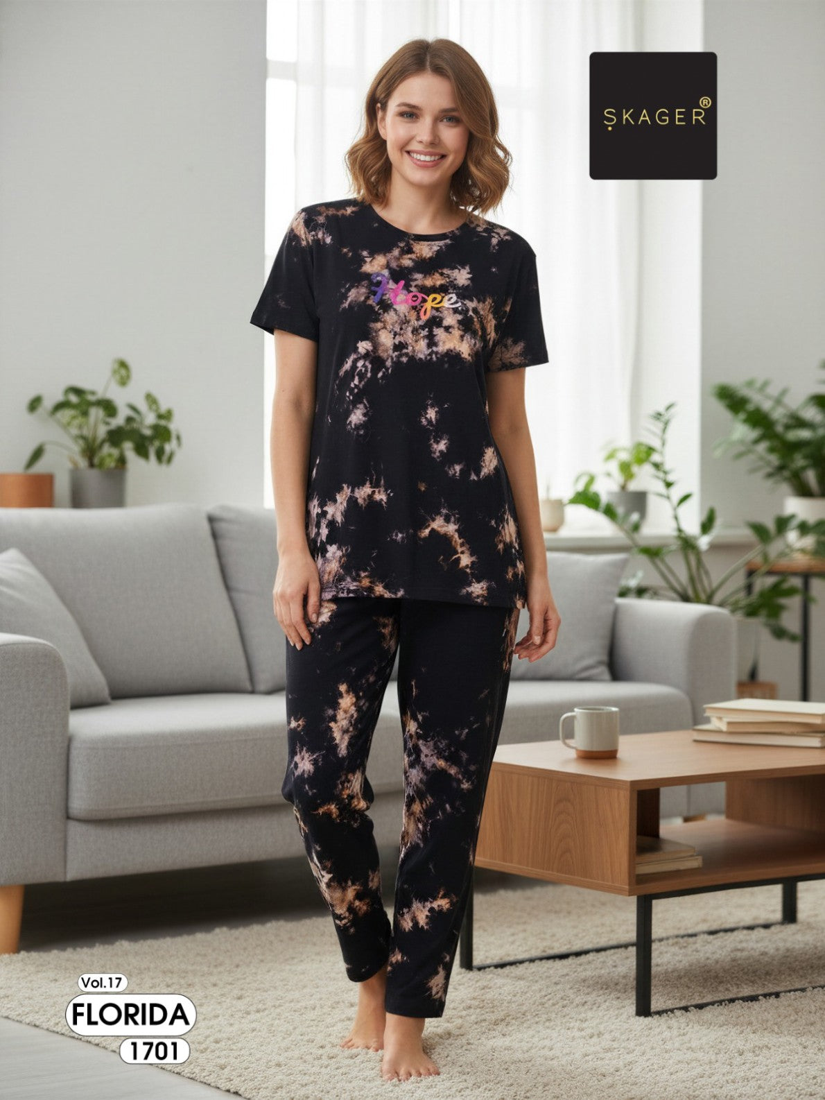 Florida Vol 17 Skager Tie Dye Pyjama Night Suits Supplier India