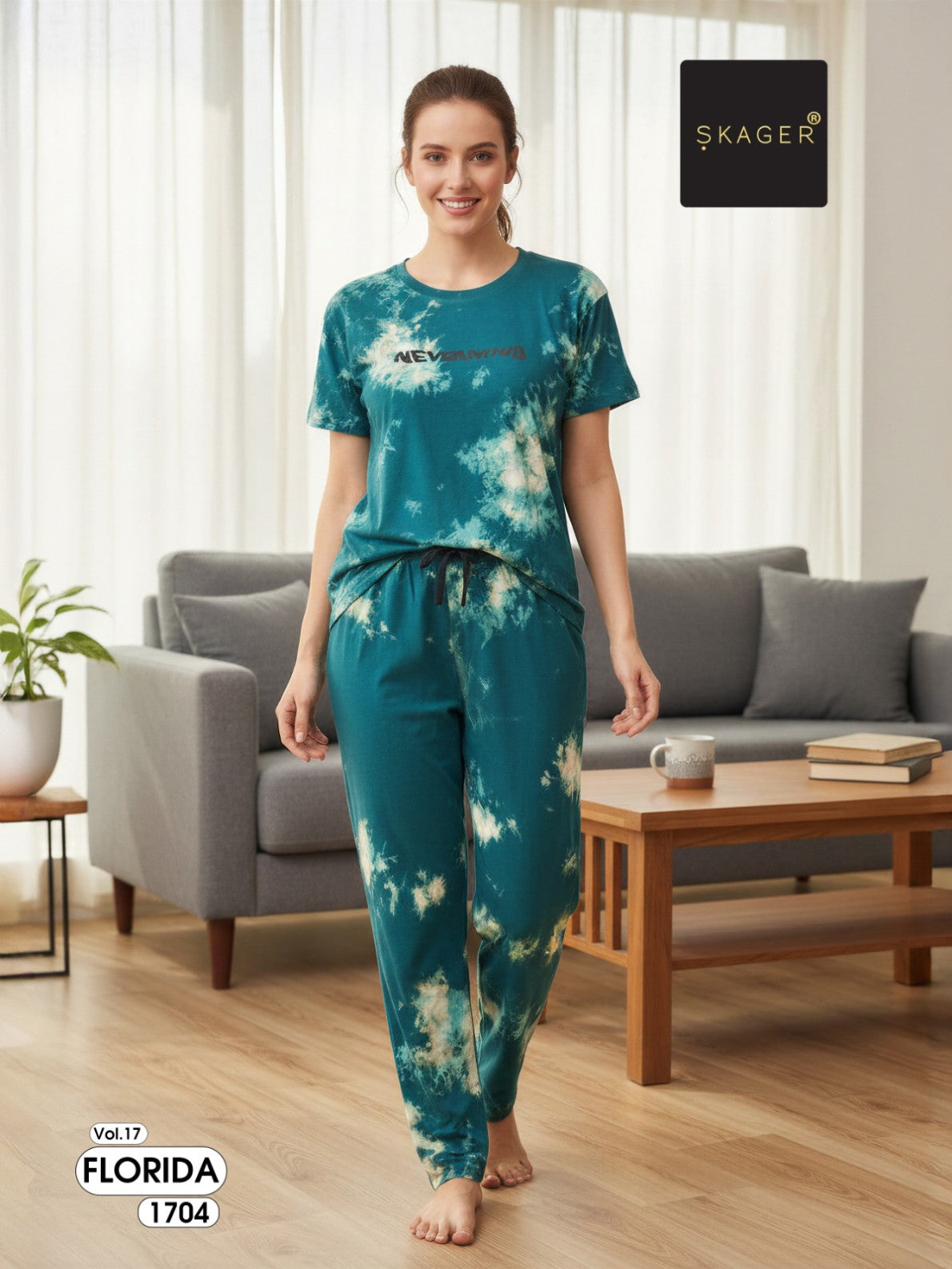 Florida Vol 17 Skager Tie Dye Pyjama Night Suits Supplier India
