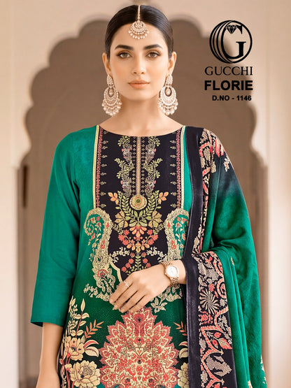 Florie 1146 Gucchi Viscose Pashmina Suits Wholesaler Ahmedabad