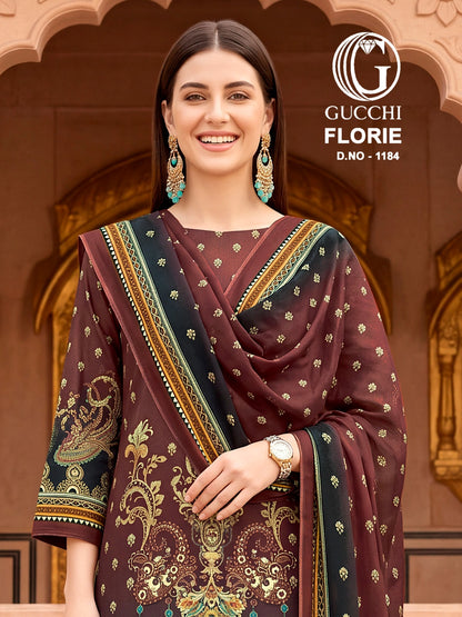 Florie 1184 Gucchi Viscose Pashmina Suits Wholesaler Ahmedabad