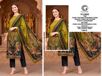 Florie 1184 Gucchi Viscose Pashmina Suits Wholesaler Ahmedabad