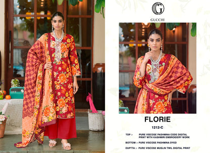 Florie 1212-1215 Gucchi Viscose Pashmina Suits Exporter