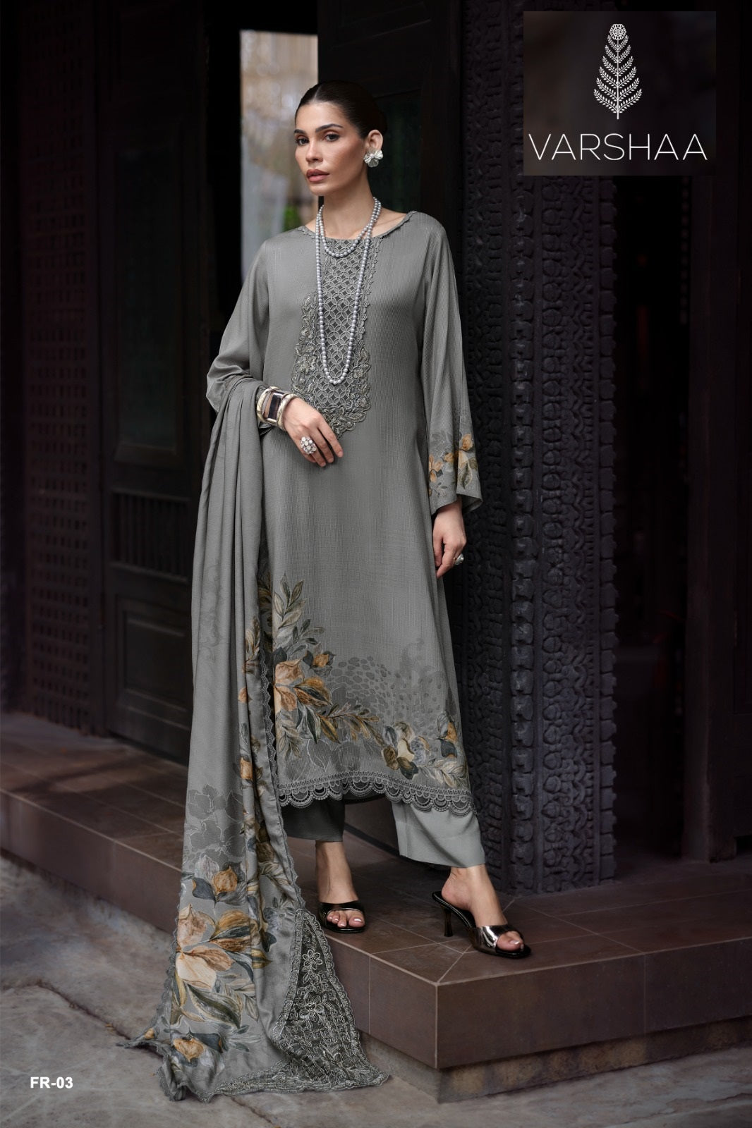 Floris Varshaa Cord Pashmina Suits Exporter