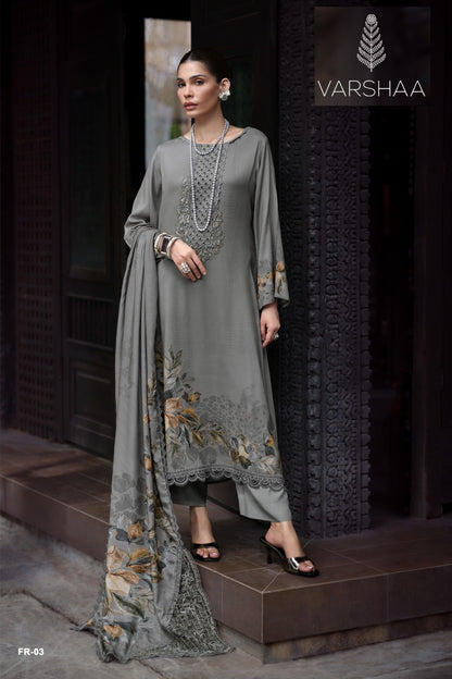 Floris Varshaa Cord Pashmina Suits Exporter