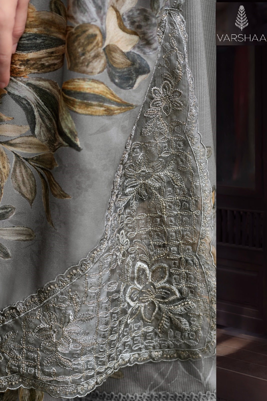 Floris Varshaa Cord Pashmina Suits Exporter