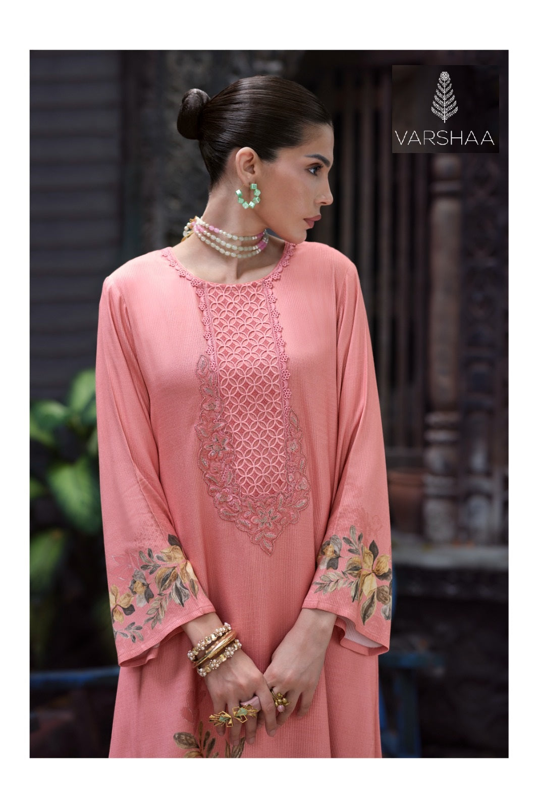 Floris Varshaa Cord Pashmina Suits Exporter