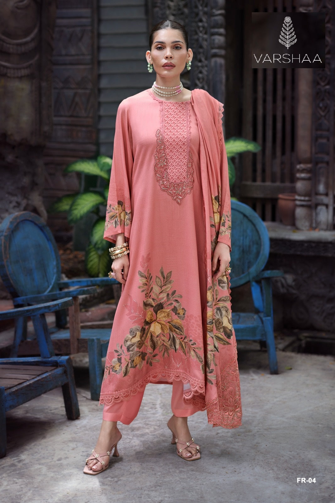 Floris Varshaa Cord Pashmina Suits Exporter