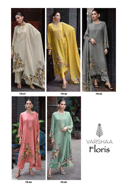 Floris Varshaa Cord Pashmina Suits Exporter