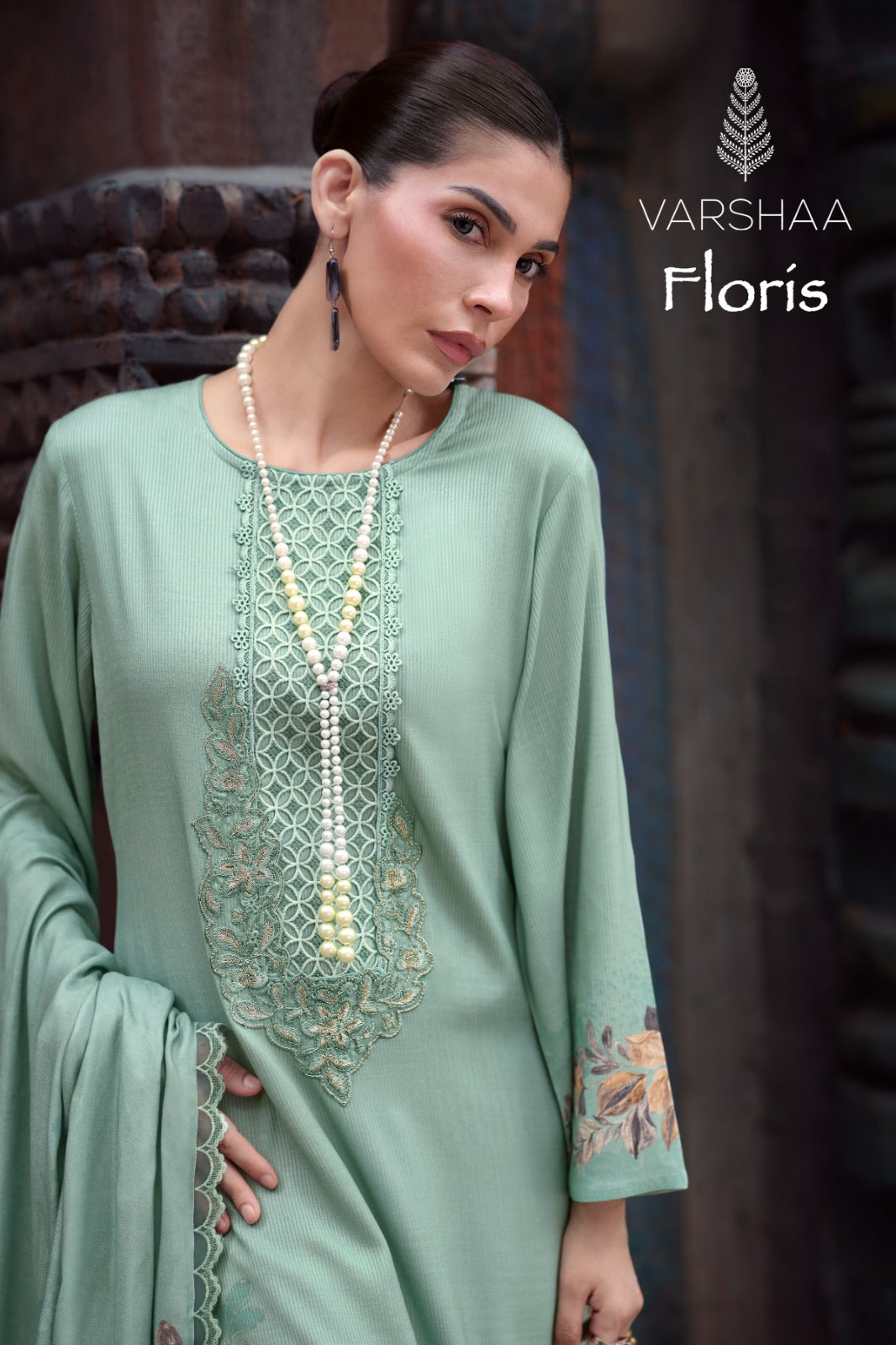 Floris Varshaa Cord Pashmina Suits Exporter