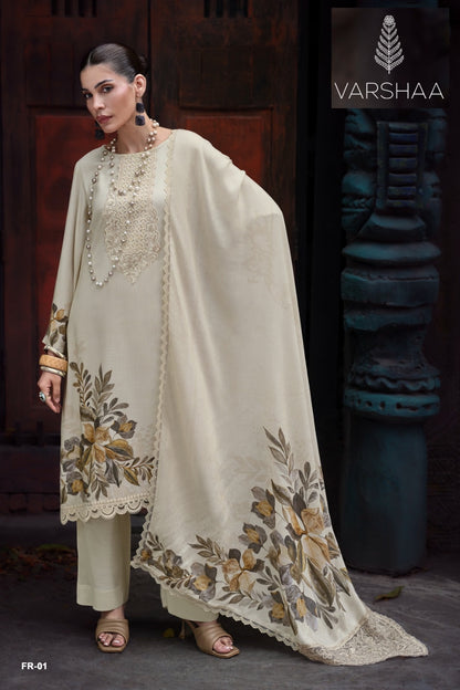 Floris Varshaa Cord Pashmina Suits Exporter