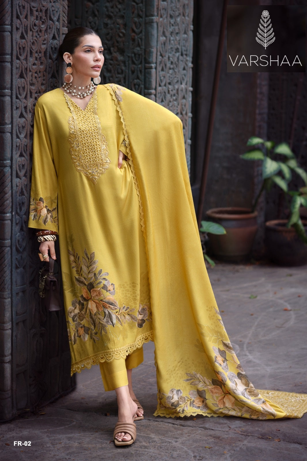 Floris Varshaa Cord Pashmina Suits Exporter