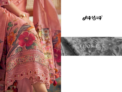 Florist Jay Vijay Pure Cotton Pant Style Suits Wholesaler Ahmedabad