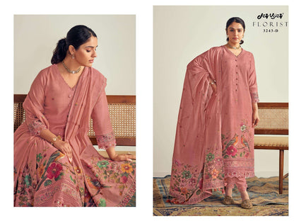 Florist Jay Vijay Pure Cotton Pant Style Suits Wholesaler Ahmedabad