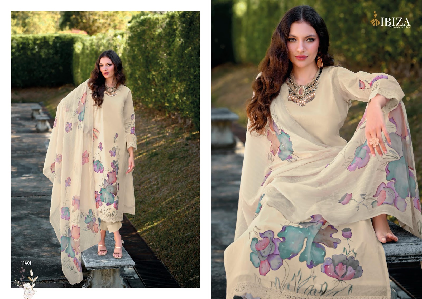 Florista Ibiza Pure Organdy Pant Style Suits Wholesale