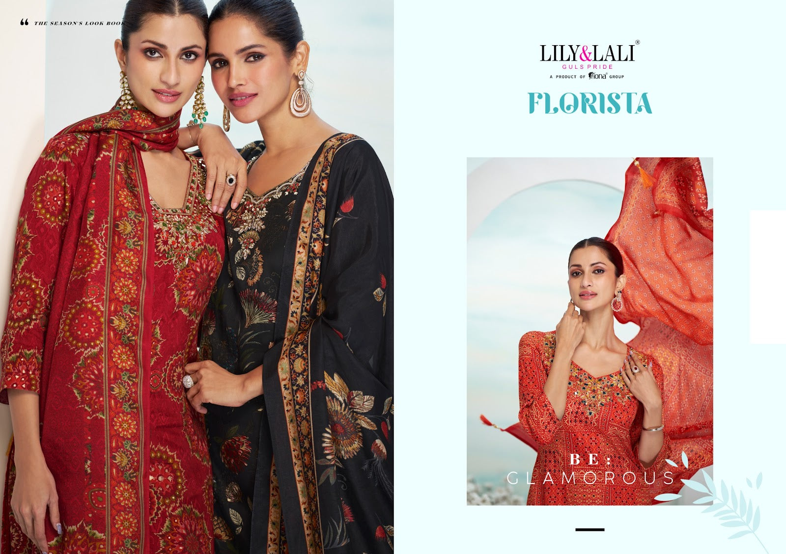 Florista Lily Lali Natural Crepe Readymade Pant Style Suits Exporter India