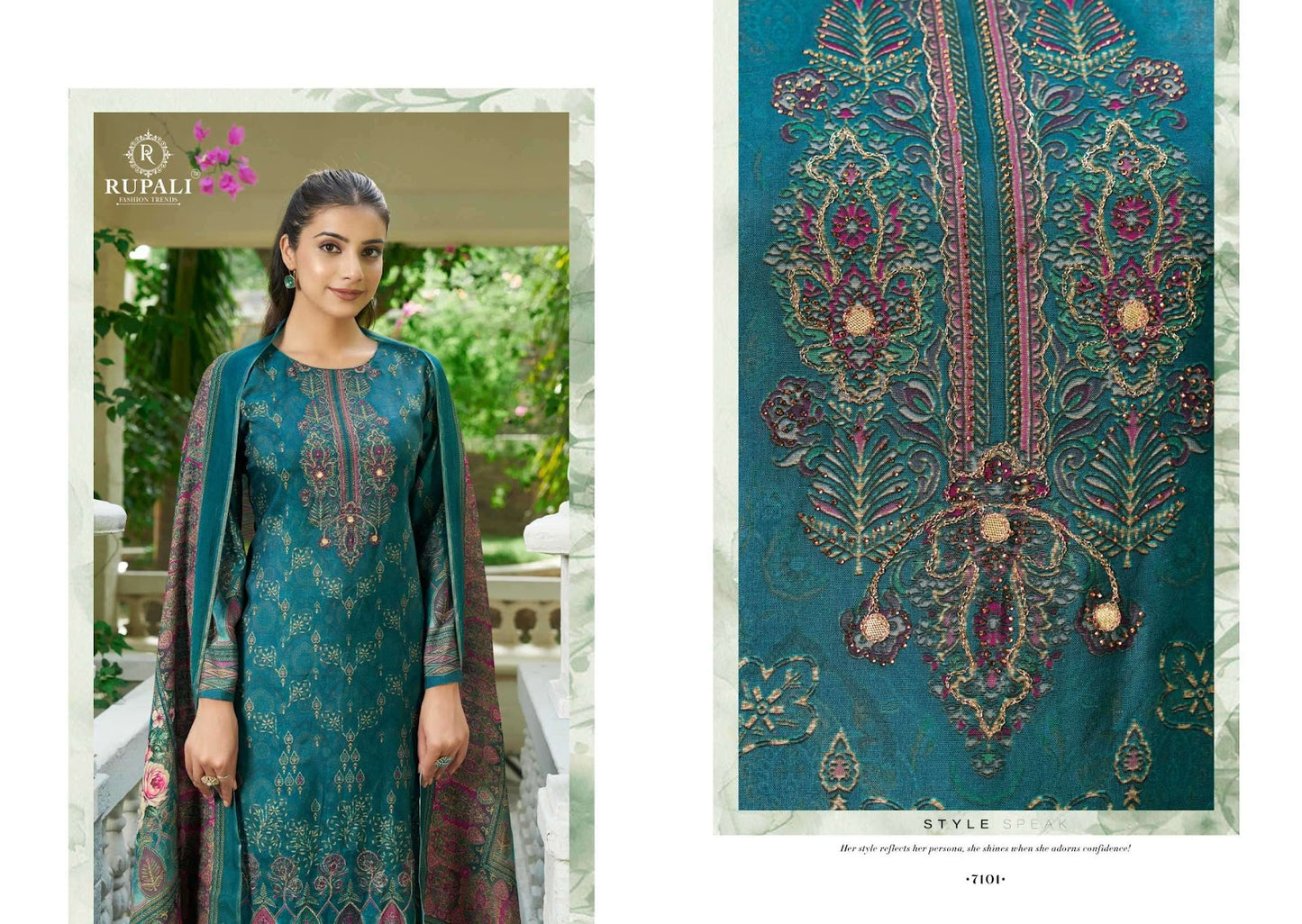 Florous Rupali Pure Viscose Pant Style Suits Supplier Gujarat