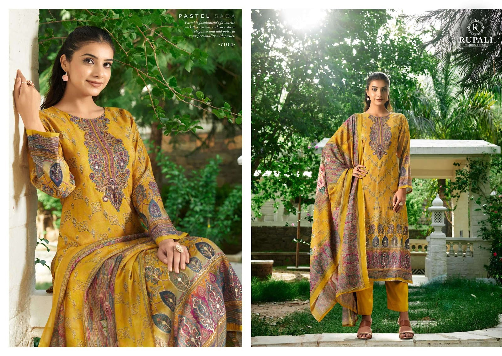 Florous Rupali Pure Viscose Pant Style Suits Supplier Gujarat