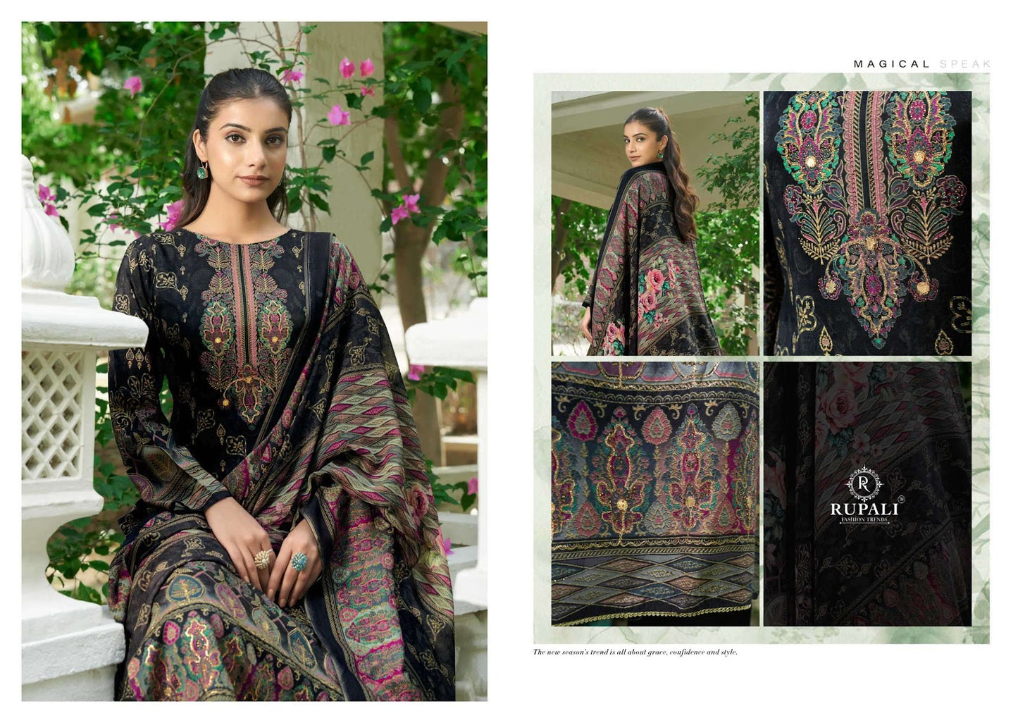 Florous Rupali Pure Viscose Pant Style Suits Supplier Gujarat