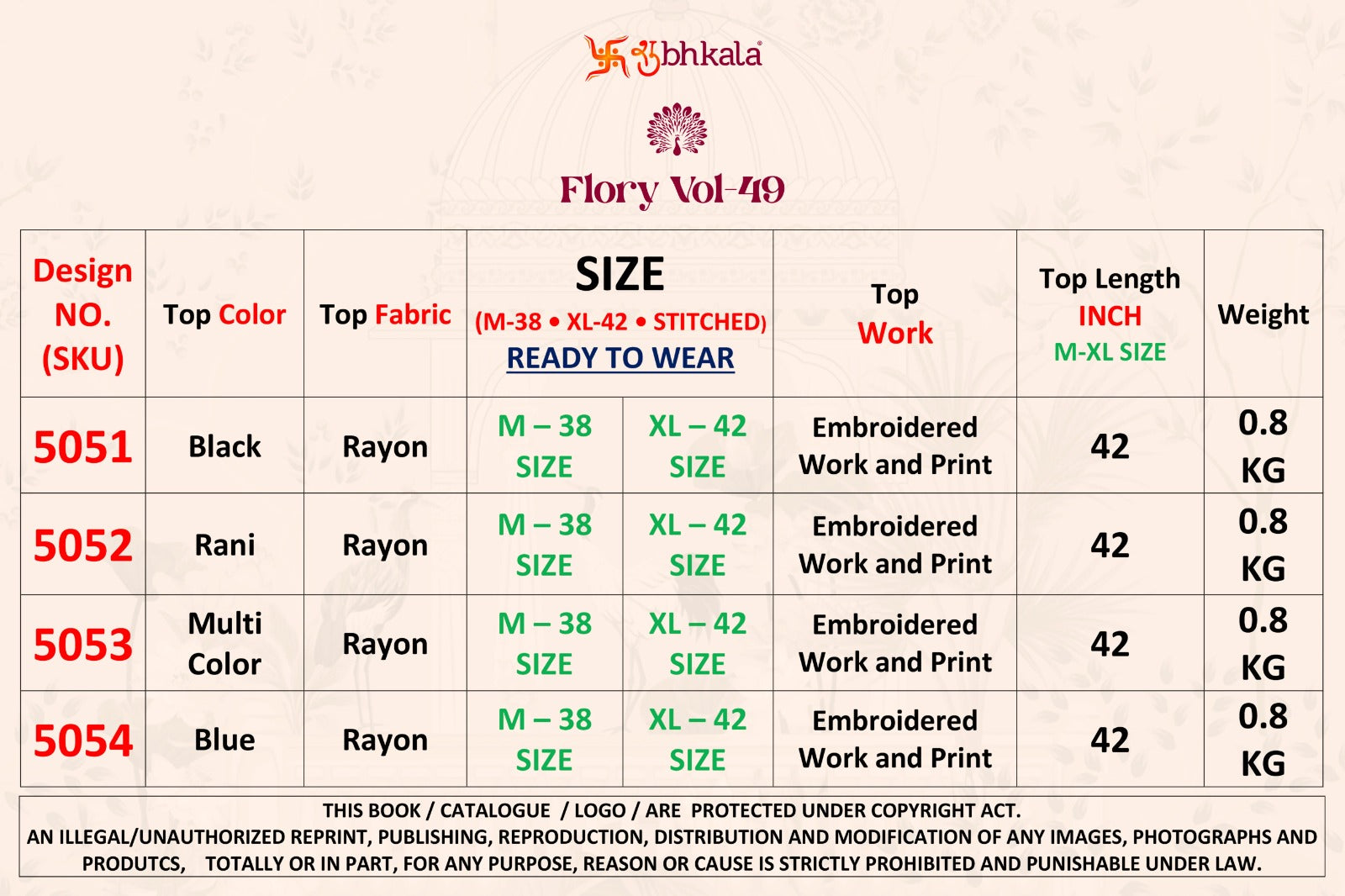 Flory Vol 49 Navaratri 2024 Shubhkala Rayon Kurtis Wholesale Rate