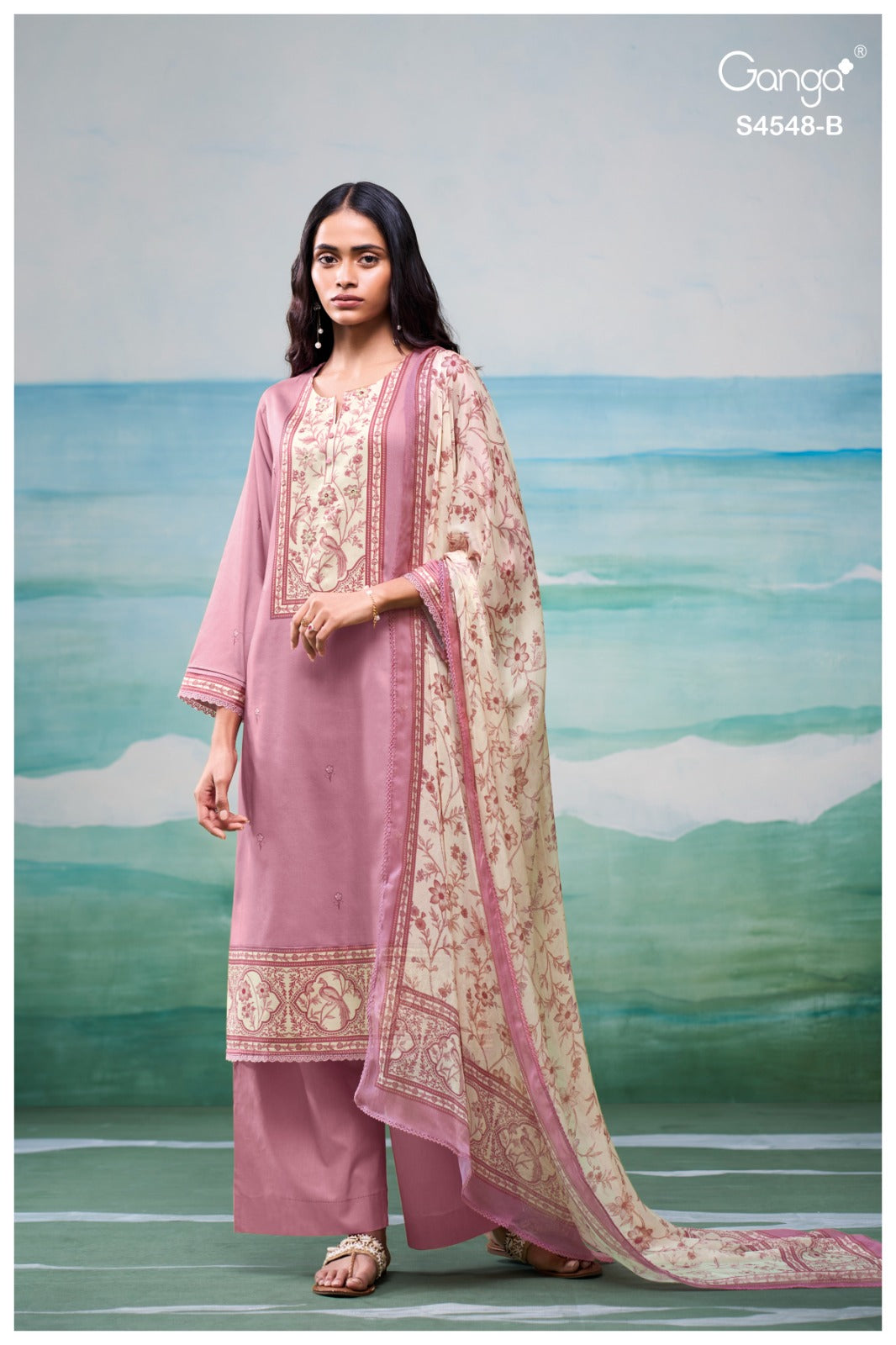 Florya 4548 Ganga Cotton Satin Plazzo Style Suits Wholesale Price