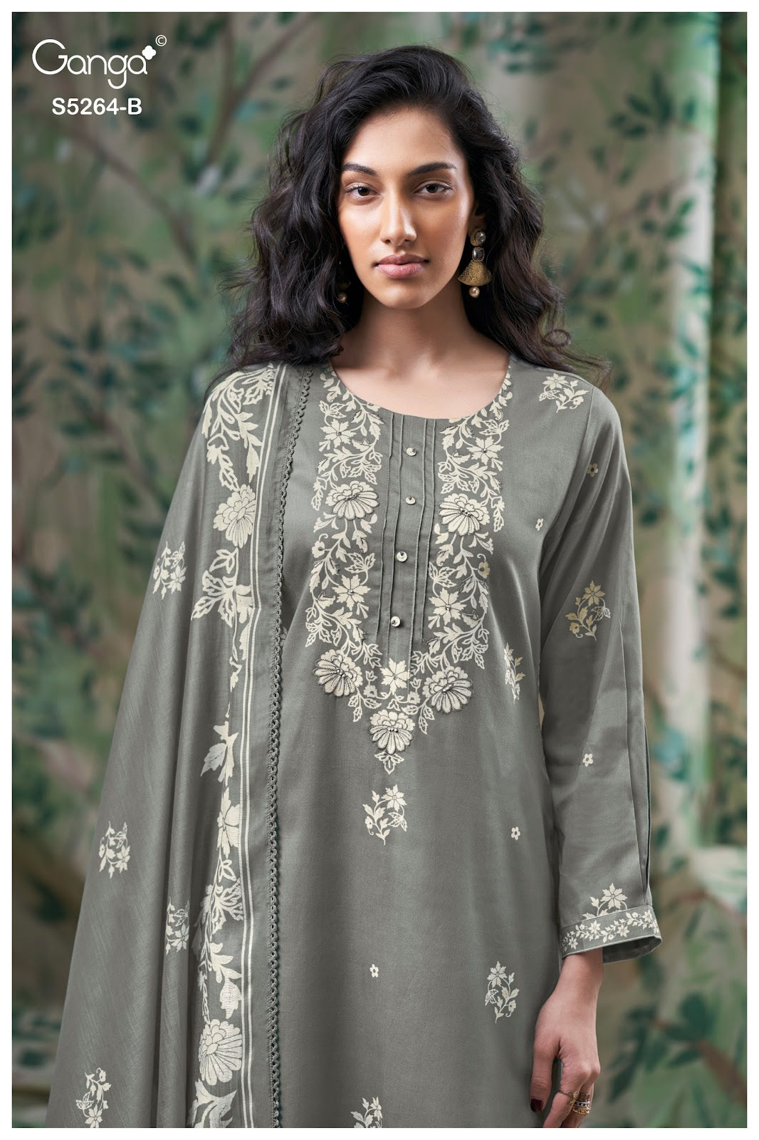 Flossie S5264 Ganga Wool Pashmina Suits Wholesaler Gujarat