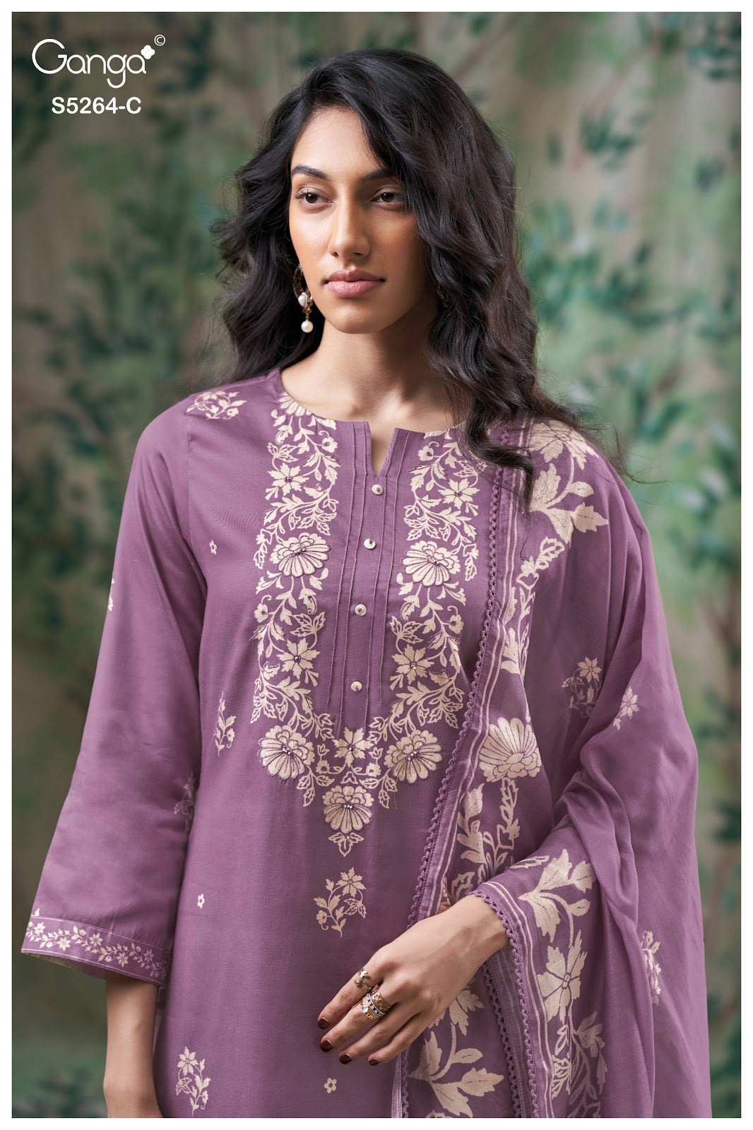 Flossie S5264 Ganga Wool Pashmina Suits Wholesaler Gujarat