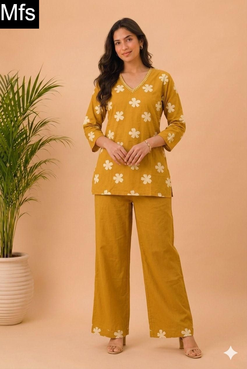 Flower 220626 Mfs Cotton Co Ord Set Manufacturer Ahmedabad