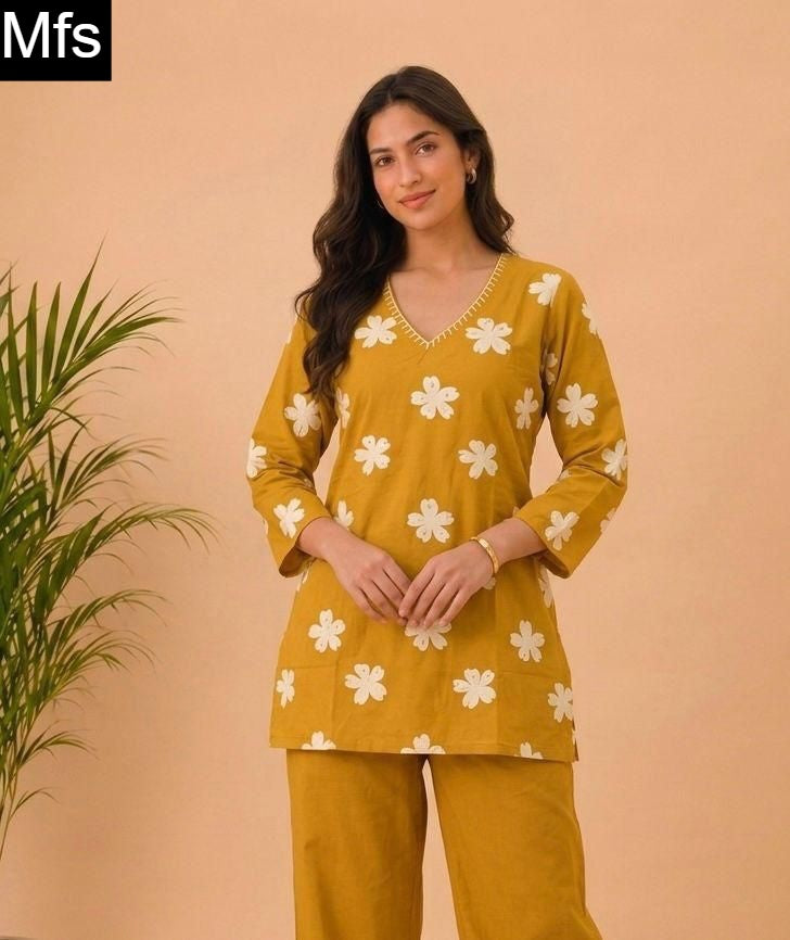 Flower 220626 Mfs Cotton Co Ord Set Manufacturer Ahmedabad
