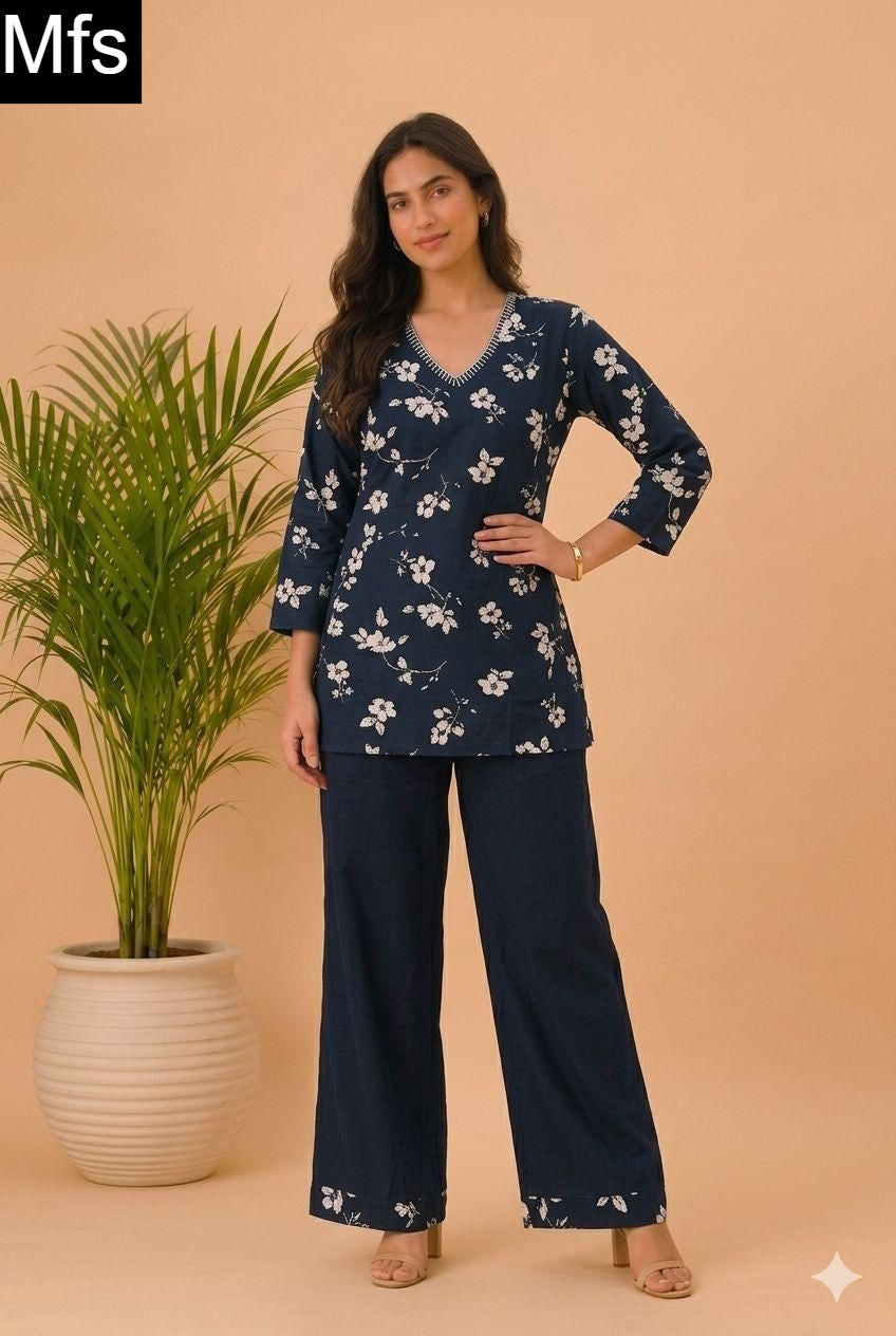 Flower 220626 Mfs Cotton Co Ord Set Manufacturer Ahmedabad