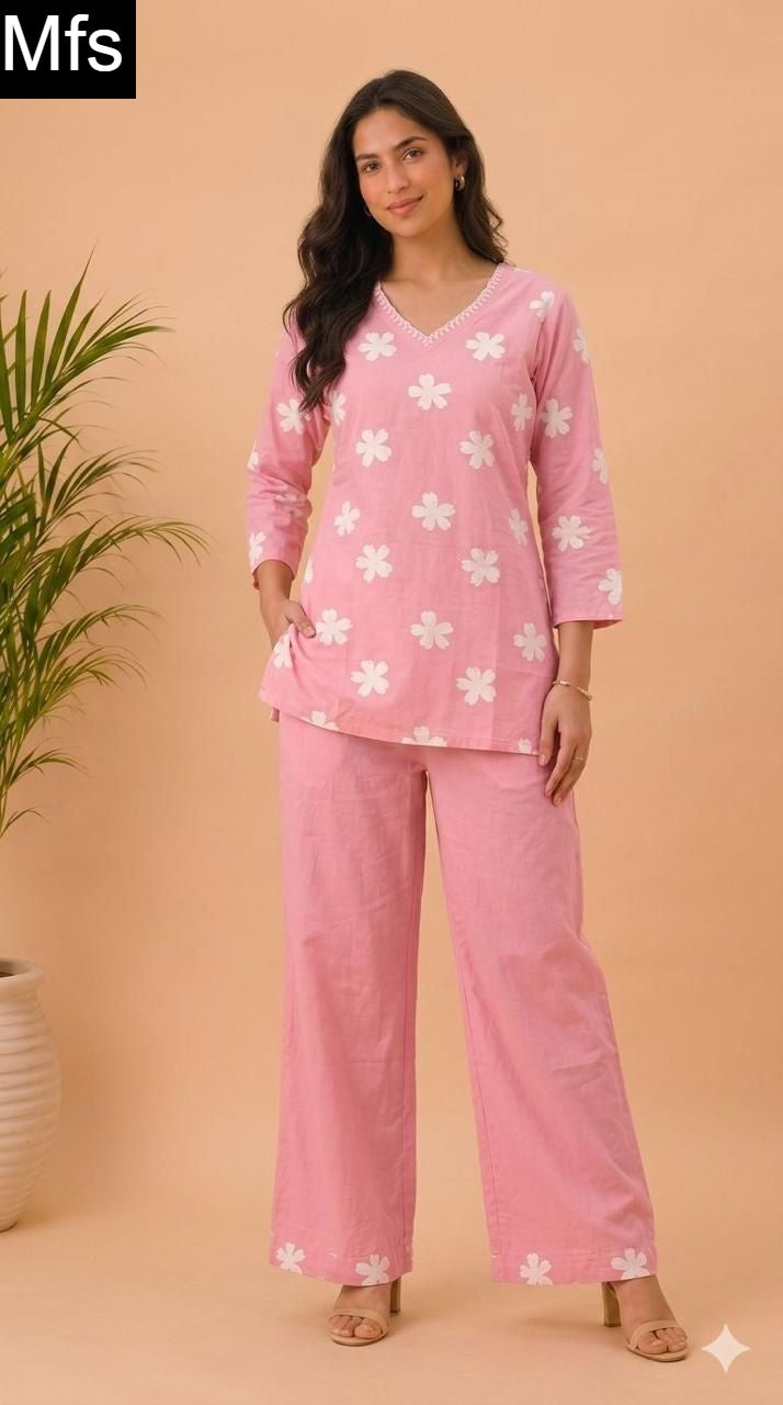 Flower 220626 Mfs Cotton Co Ord Set Manufacturer Ahmedabad