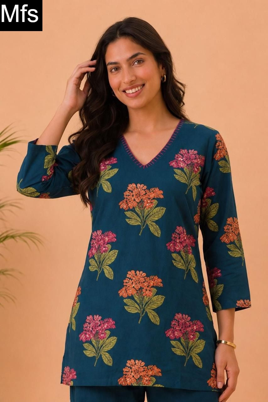 Flower 220626 Mfs Cotton Co Ord Set Manufacturer Ahmedabad