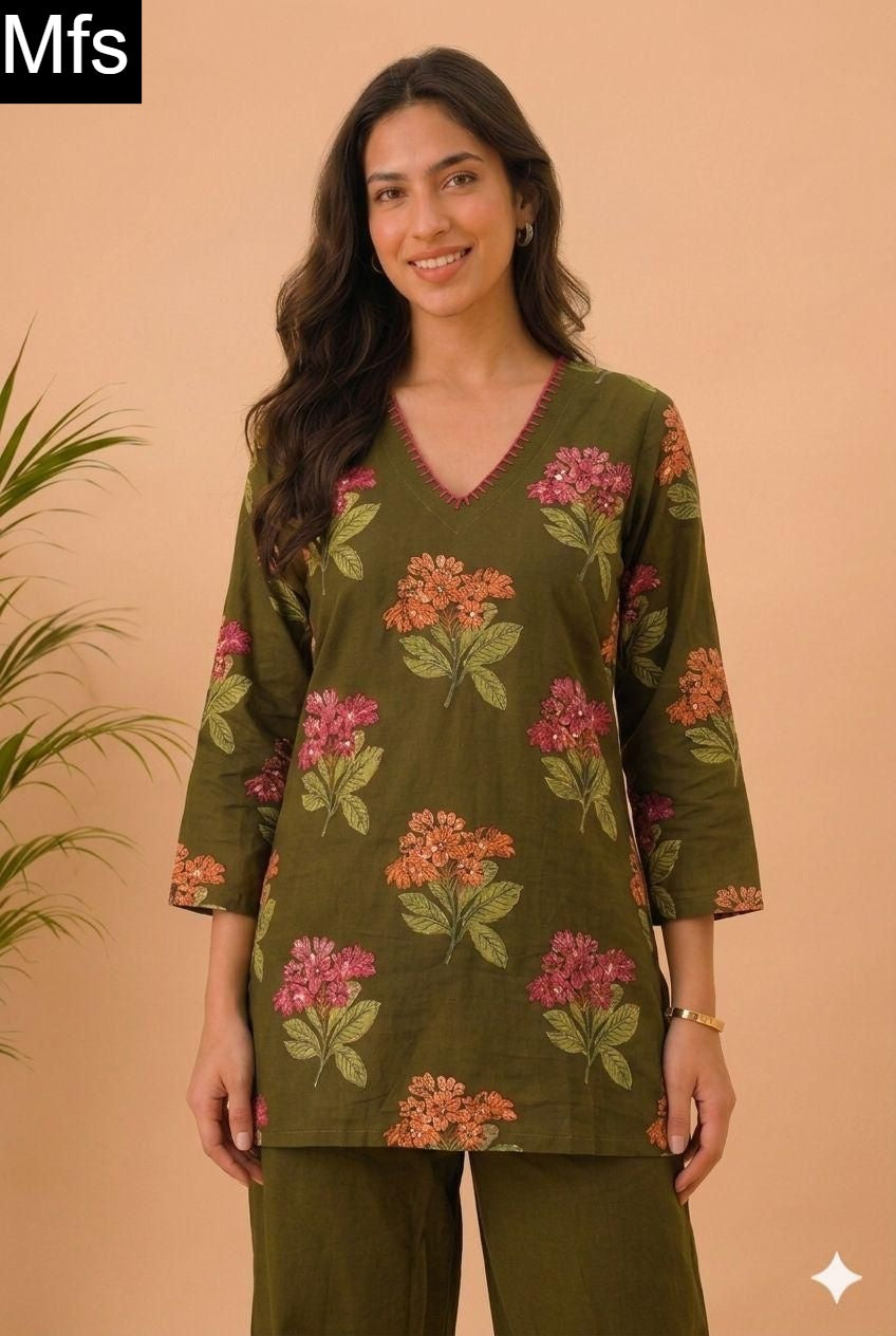 Flower 220626 Mfs Cotton Co Ord Set Manufacturer Ahmedabad