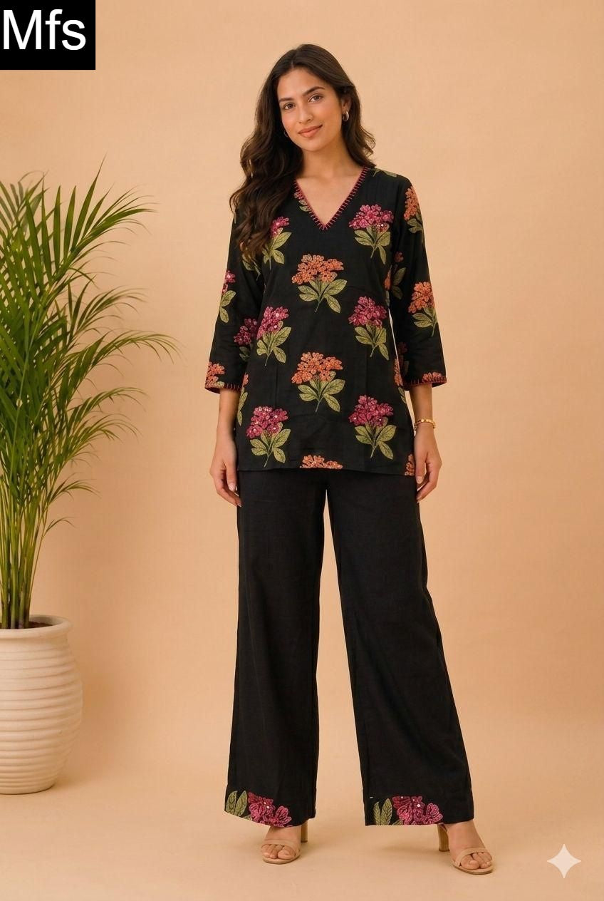 Flower 220626 Mfs Cotton Co Ord Set Manufacturer Ahmedabad