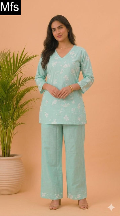 Flower 220626 Mfs Cotton Co Ord Set Manufacturer Ahmedabad