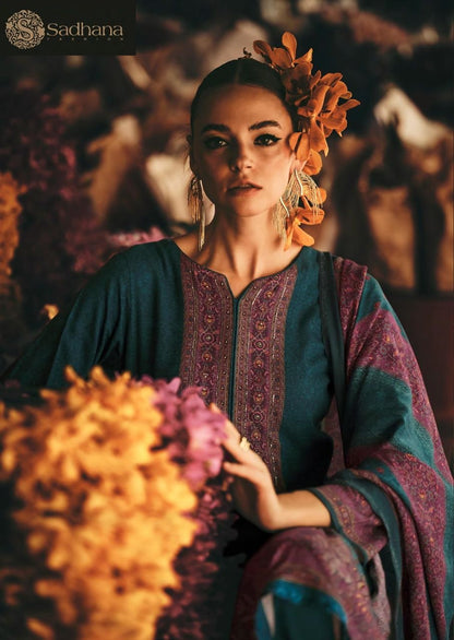 Flower And Flow Sadhana Pure Viscose Pashmina Suits Wholesaler