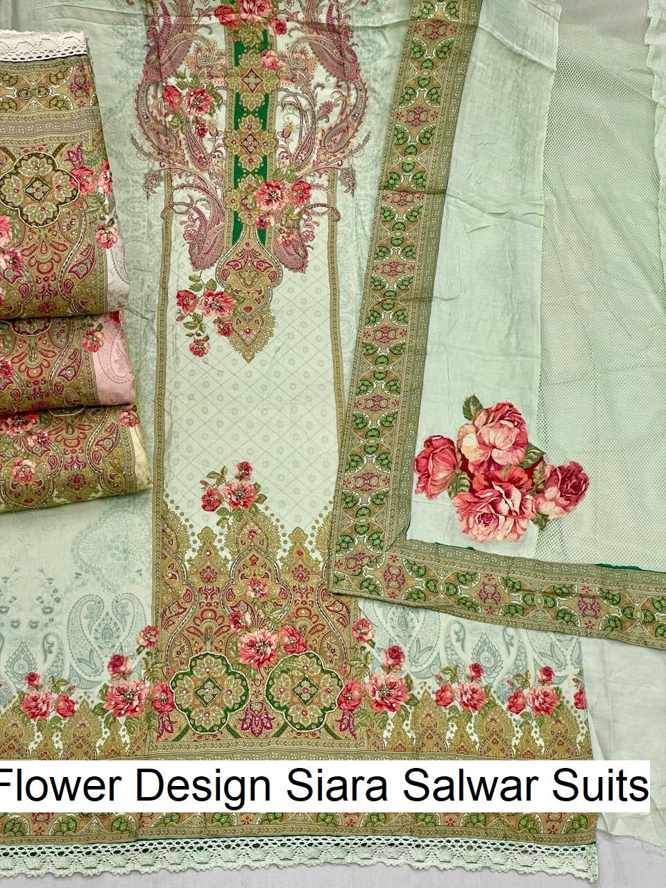 Flower Design Siara Viscose Muslin Salwar Suits Manufacturer
