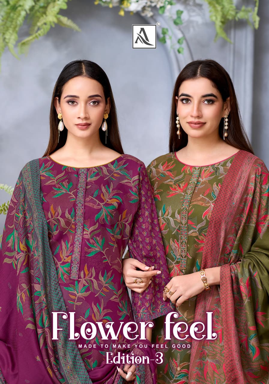 Flower Feel 3 Alok Premium Viscose Pashmina Suits Manufacturer Ahmedabad