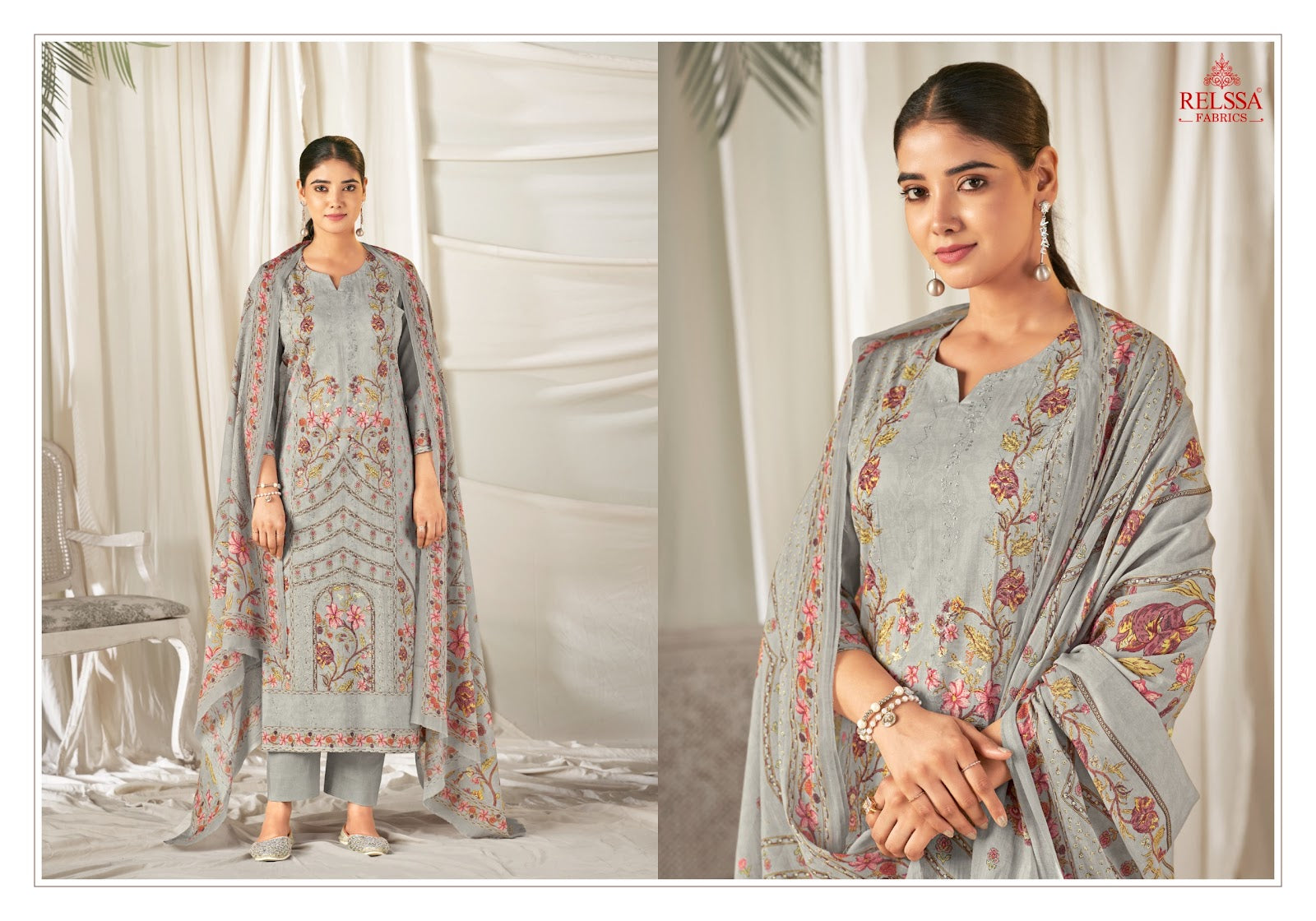 Flower Girl 12 Relssa Fabrics Cotton Lawn Pant Style Suits Exporter Gujarat
