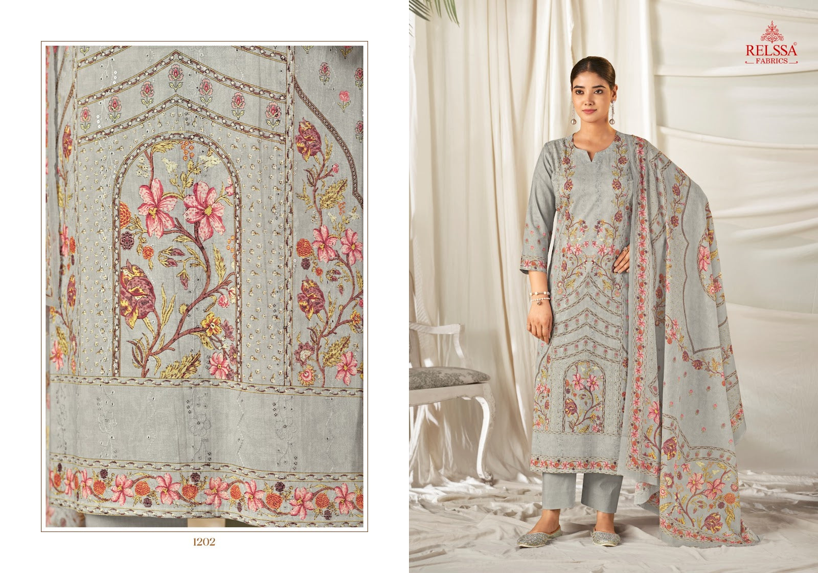 Flower Girl 12 Relssa Fabrics Cotton Lawn Pant Style Suits Exporter Gujarat