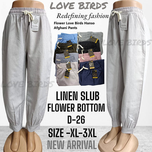 Flower Love Birds Hanso Linen Afghani Pants Wholesaler