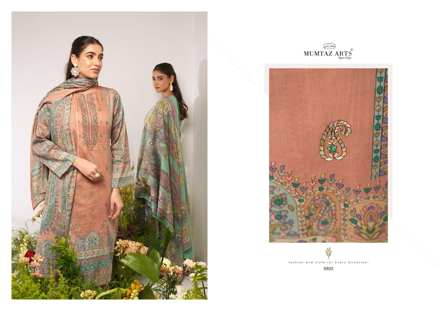 Flower Valley Mumtaz Arts Jam Satin Karachi Salwar Suits Supplier India
