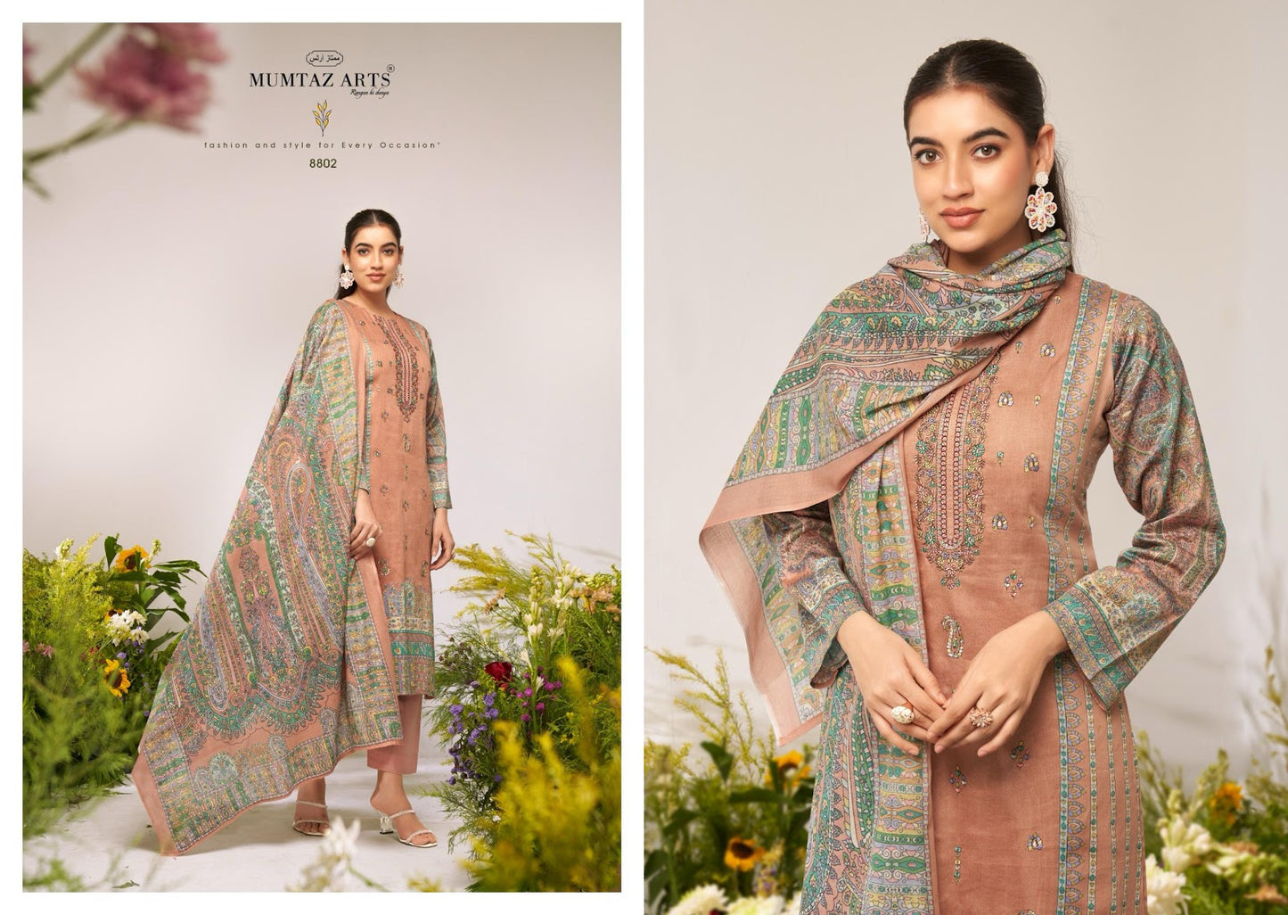 Flower Valley Mumtaz Arts Jam Satin Karachi Salwar Suits Supplier India