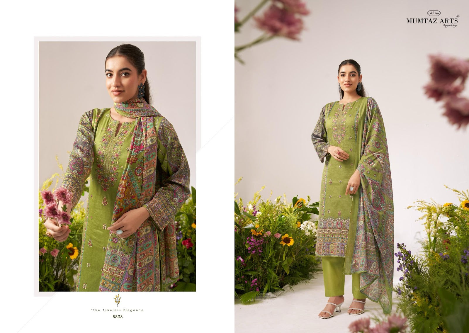 Flower Valley Mumtaz Arts Jam Satin Karachi Salwar Suits Supplier India