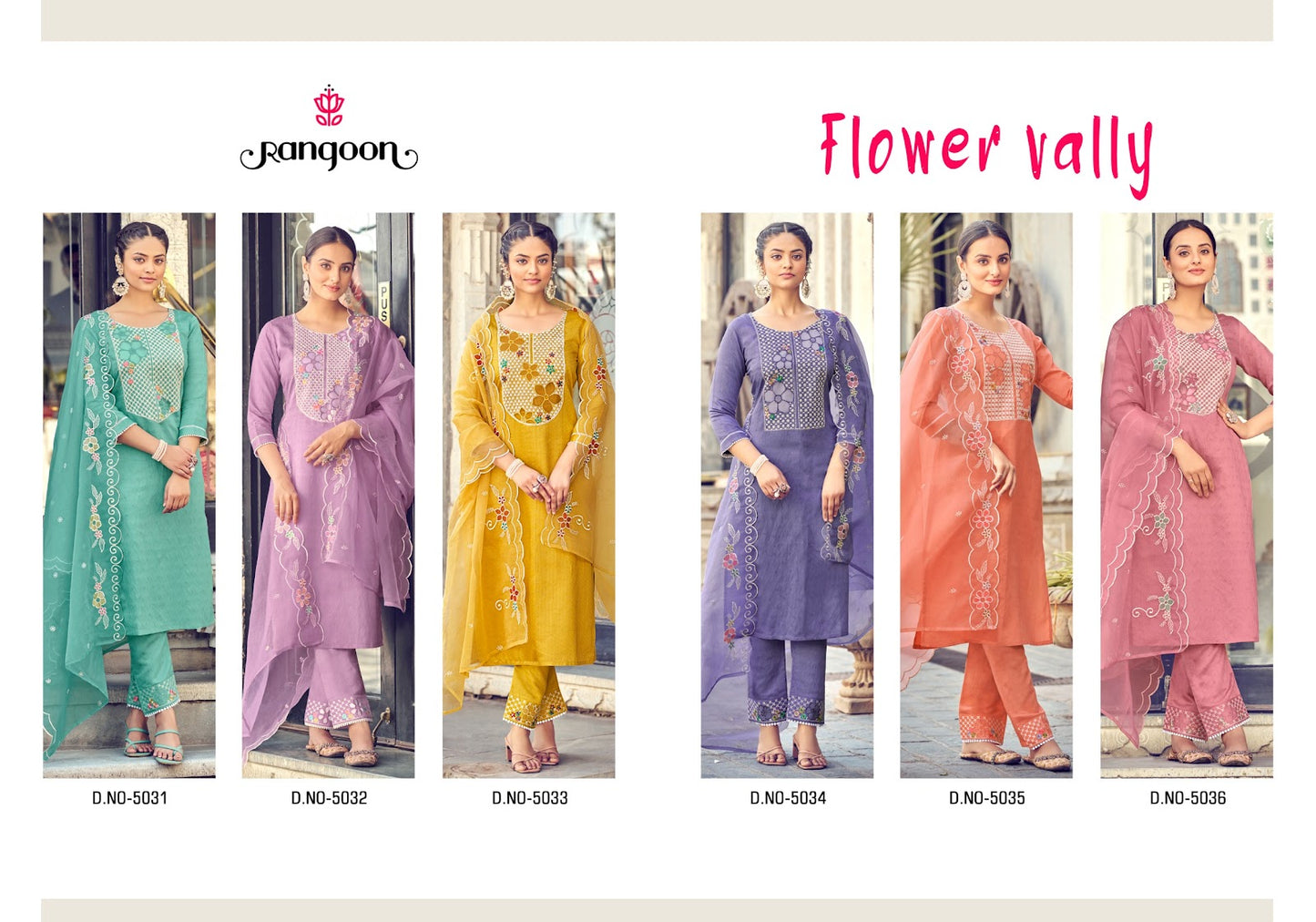 Flower Vally Rangoon Viscose Readymade Pant Style Suits