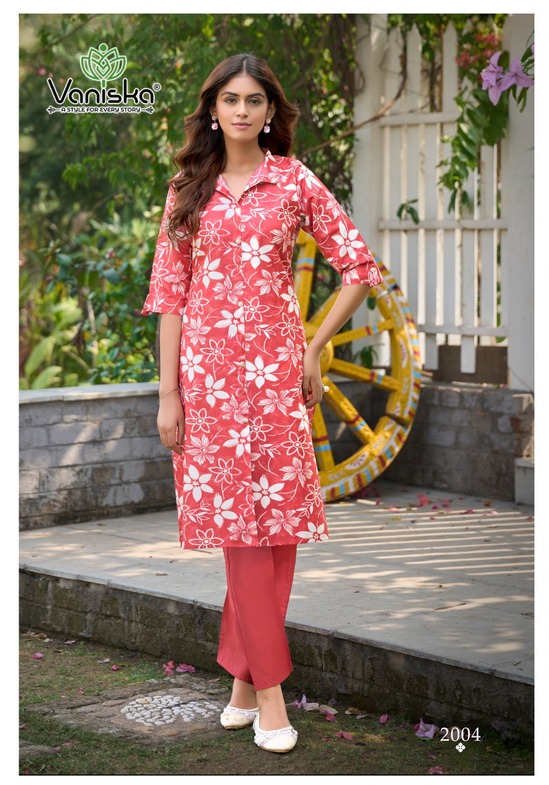 Flower Velly Vol 2 Vaniska Vatican Kurti Pant Set Wholesale Price