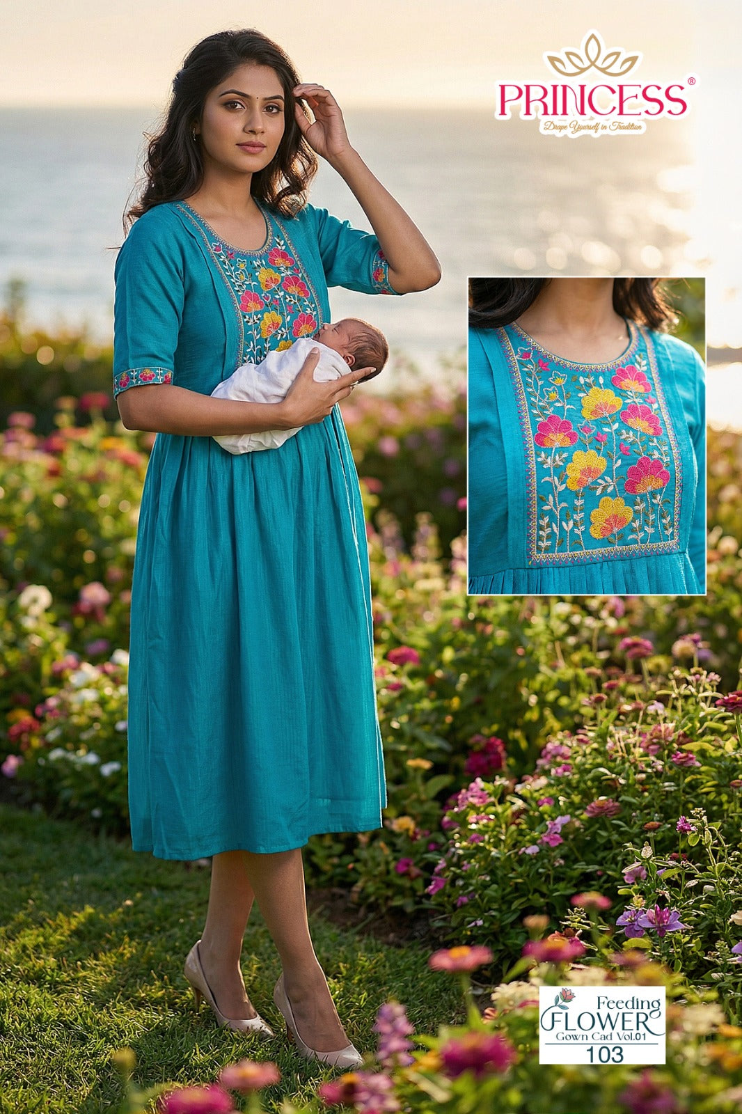 Flower Vol 1 Princess Creation Berlin Feeding Kurtis Supplier Gujarat